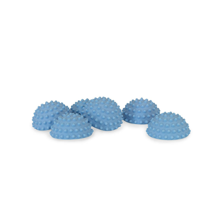 AFH Webshop 6 x Therapie Balance Igel MINI sehr fest in trendigen Blautönen | Durchmesser: 9 cm | Gy