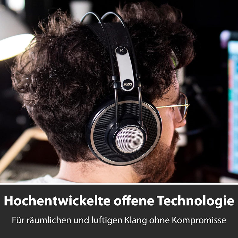 AKG K702 Offene Over-Ear-Studio-Referenzkopfhörer der Premiumklasse || Kein Bluetooth & Adam Hall Ca