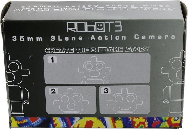 Freak Scene® 3 Linsen Roboter Kamera - 35mm – Farbe: weiss/lila, Weiss/Lila