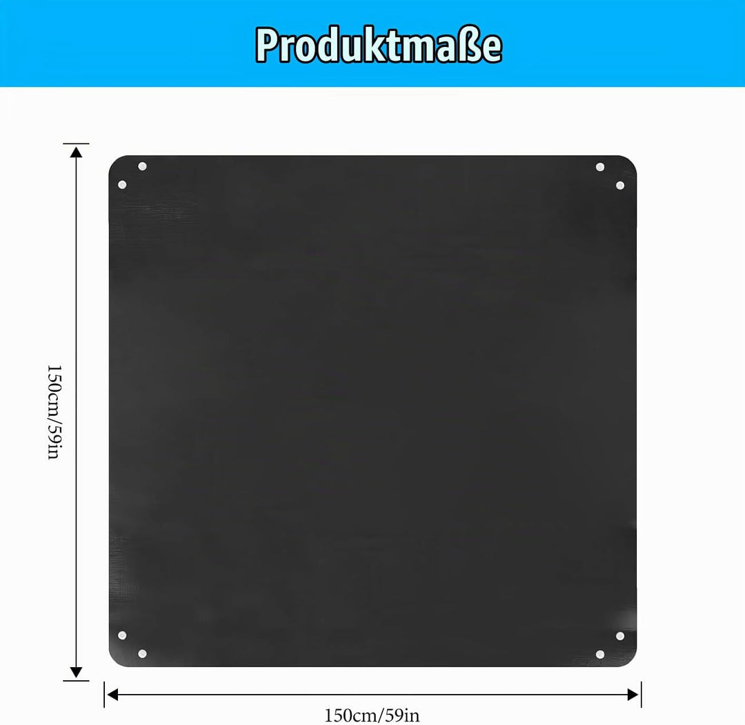 Pflanzmatte – wasserdichte Umtopfmatte 150x150 cm, Robuste Pflanzunterlage für Gartenarbeit, Balkon