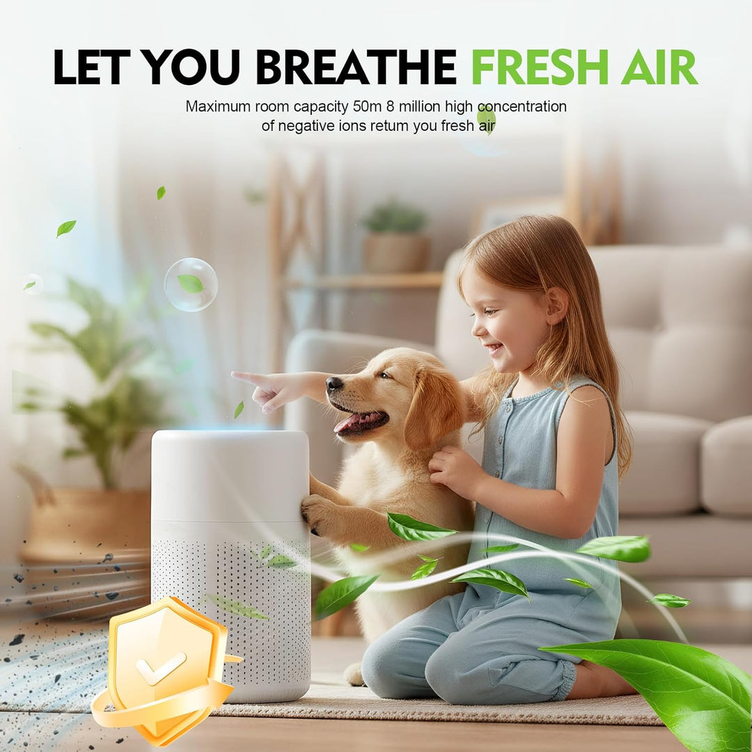 Air Purifier Schlafzimmer,Mini Luftreiniger für Zuhause und Büro,H13 HEPA Filter für Allergien,Staub