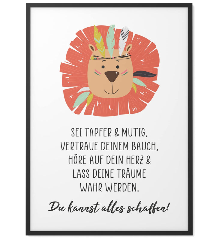 Papierschmiede® Kinderposter in A2 (42cm x 59,4cm), Wanddeko für Kinderzimmer oder Spielecke, Gesche
