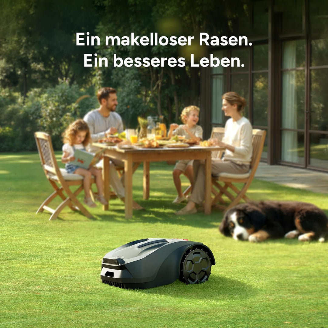 iGarden R55 Mähroboter ohne Begrenzungskabel für 1.500 m², 330 Min. extra Lange Laufzeit, präzise Na