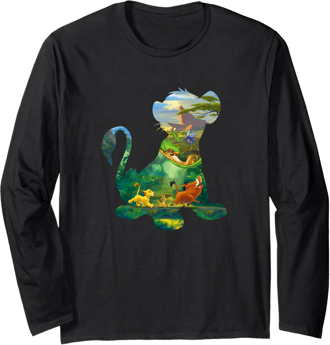 Disney Lion King Simba Sitting Art Fill Langarmshirt