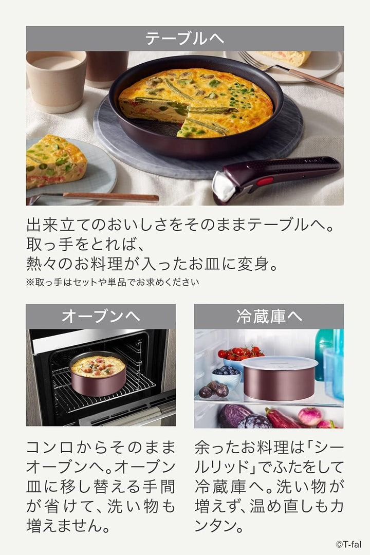 Tefal Wok, 26 cm, Ingenio IH Brown Unlimited, für alle Herdarten + Induktion – L3857792 Einzelner Br