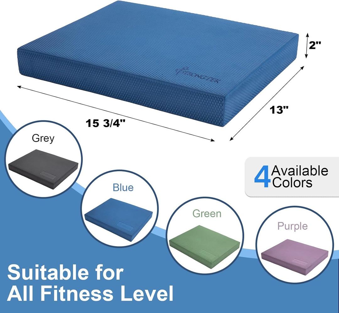 StrongTek Professional Foam Exercise Balance Pad.15.8" x 13" x 2", High Density TPE Schaum Kniepolst