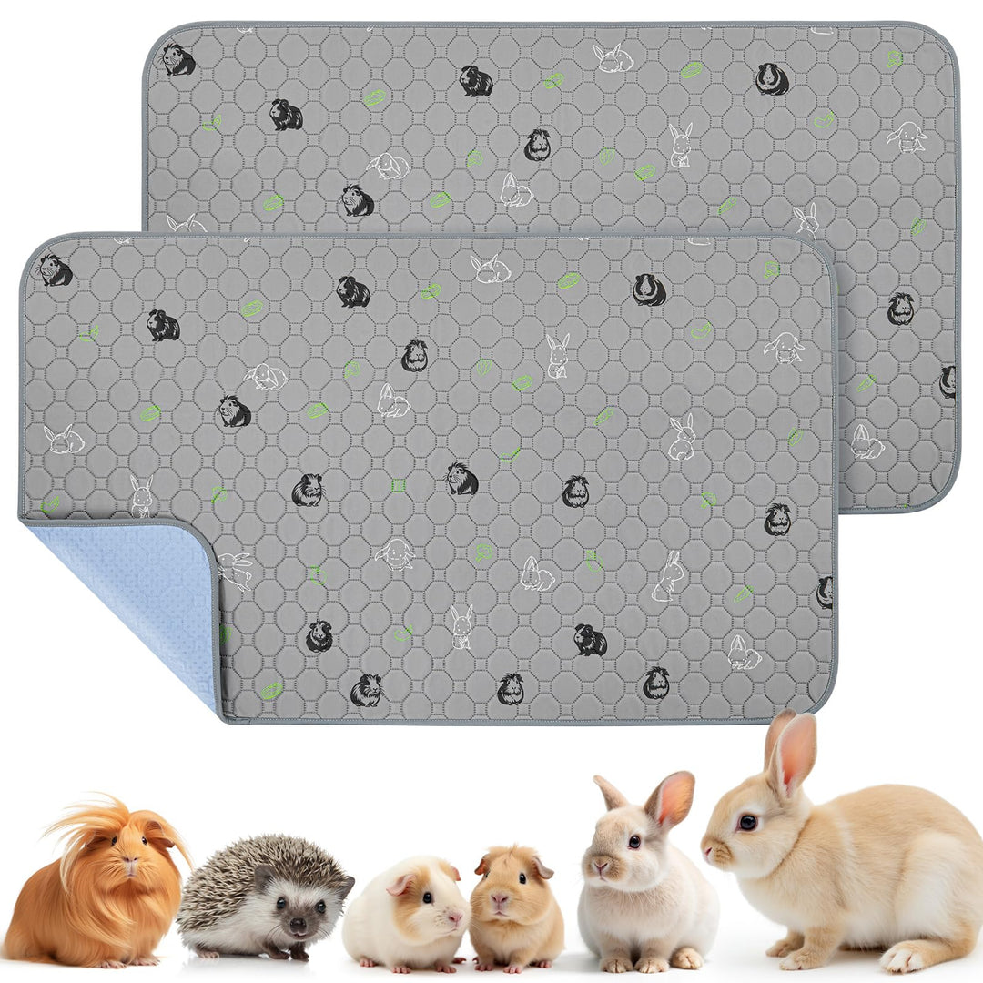 PICK FOR LIFE 100x90cm wasserdichte Pipipads für Meerschweinchen, 2 Stück super saugfähige PIPI unte