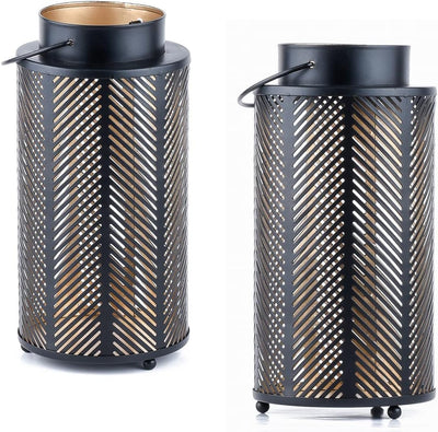 Marrakesch 2er Set Gartenwindlicht Windlicht 33 cm und 25 cm | Windlichter für Draussen Arvid gross