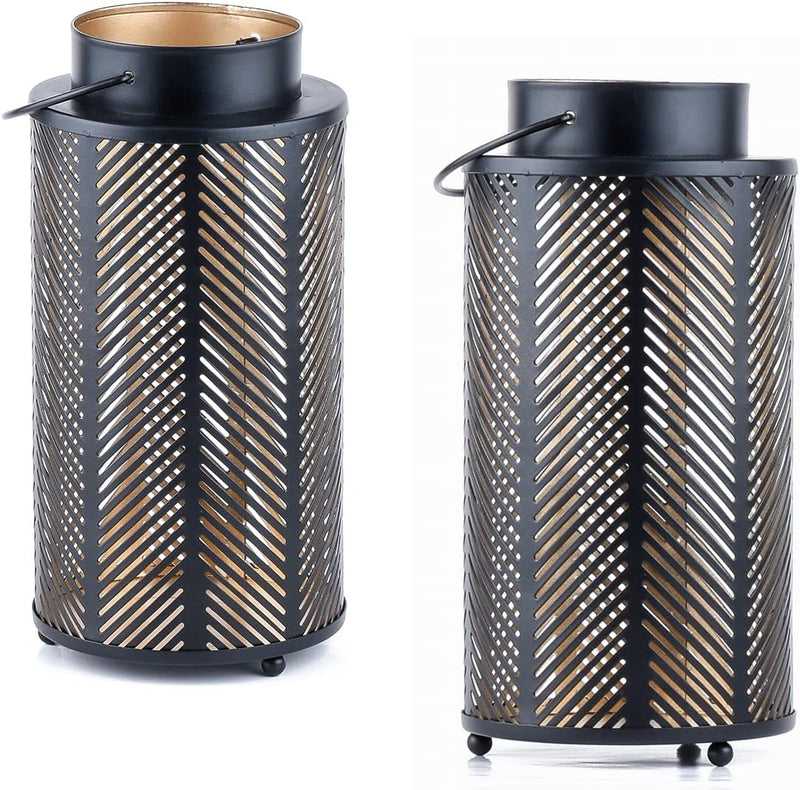 Marrakesch 2er Set Gartenwindlicht Windlicht 33 cm und 25 cm | Windlichter für Draussen Arvid gross