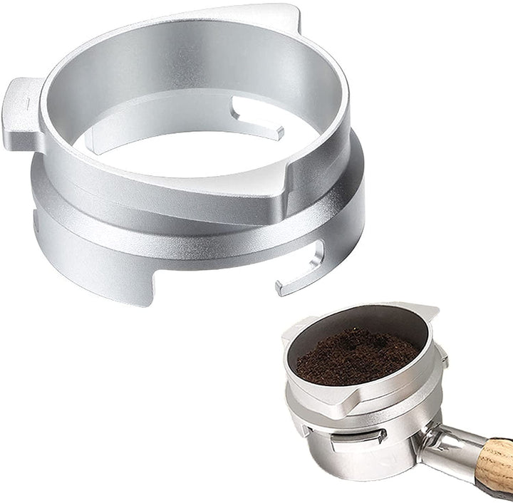 CAPFEI Kaffee Dosierring 58mm für CASABREWS Ultra/Beem/Cecotec Cumbia Siebträger 58mm 3 Ohren - Silb