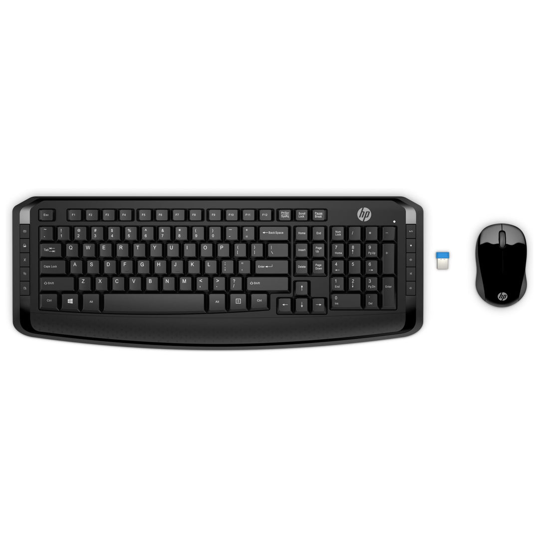 HP 300 Bundle (3ML04AA) kabellose Tastatur und Maus (QWERTZ, 1.600 dpi, USB Dongle, 3 Tasten, Scroll