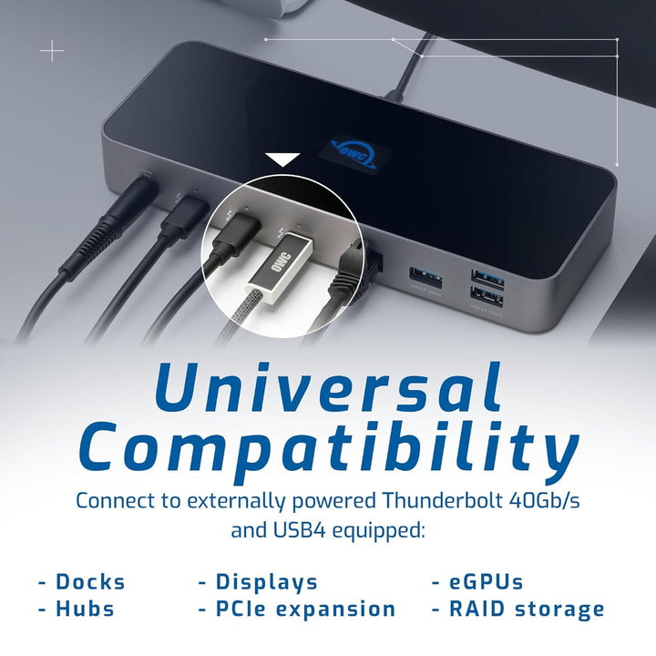 OWC 3,0 m langes USB4 (40 Gb/s) aktives optisches Kabel, 3,0 m