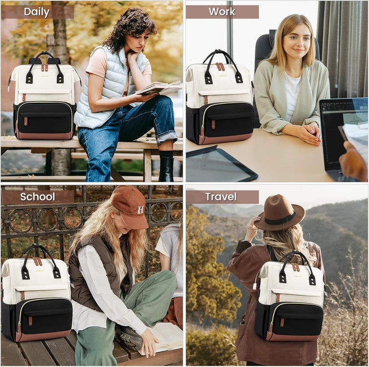LOVEVOOK Rucksack Damen Laptop Rucksack mit Laptopfach 15.6 Zoll Schulrucksack Mädchen Teenager Schu