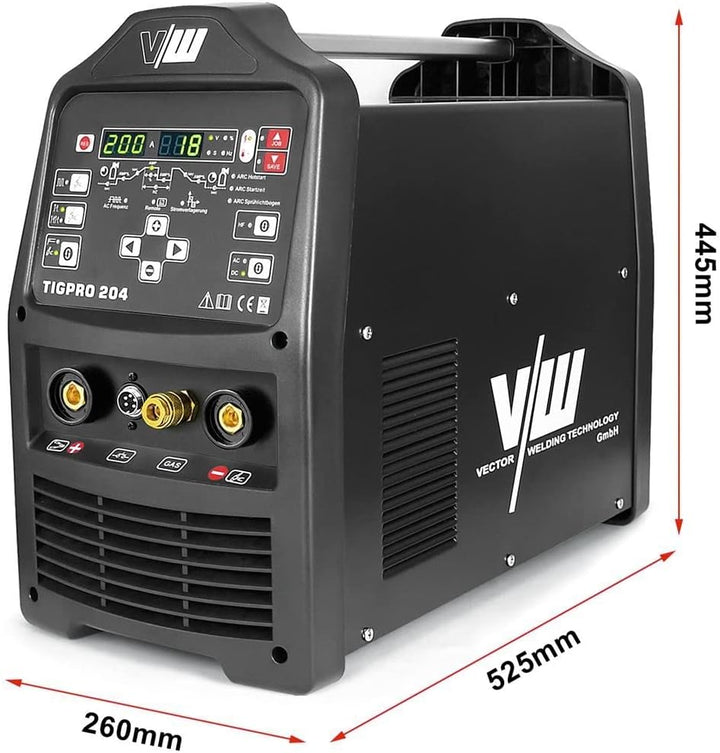 WIG AC DC Schweissgerät 200A - Puls Inverter - MMA Elektrode - IGBT - HF Zündung Pilot - Aluminium s