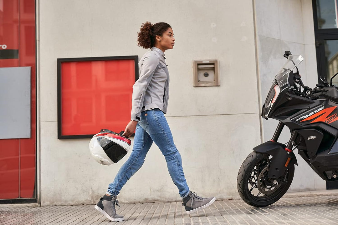 SHIMA DEVON Motorradjeans - Belüftete Elastische Slim Fit Biker Motorradhose mit FiberQL-Verstärkung