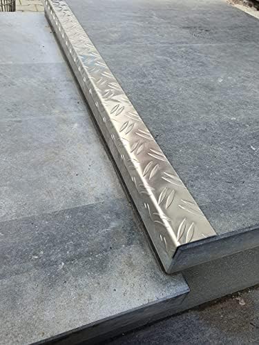 Alu Winkel, 2000mm Aluwinkel 95x80 mm Schenkelinnenmass aus Alu Riffelblech Duett 1,5/2,0 mm stark A