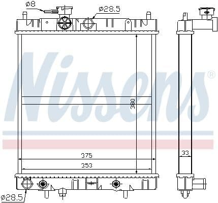 Nissens 629871 Kühler, Motorkühlung