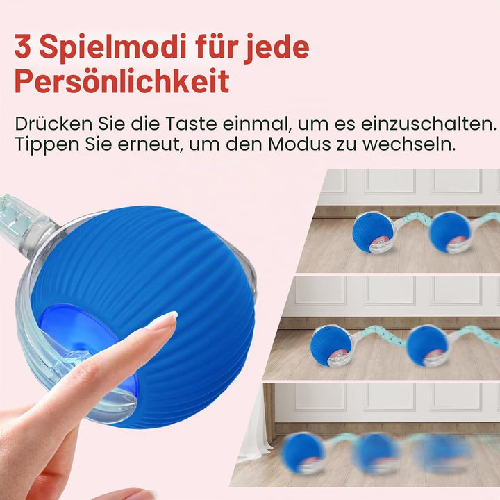 Interaktives Katzenspielzeug，Lot de 2 Katzenspielzeug，Katzenspielzeug Ball Mit Einem Blinkenden und