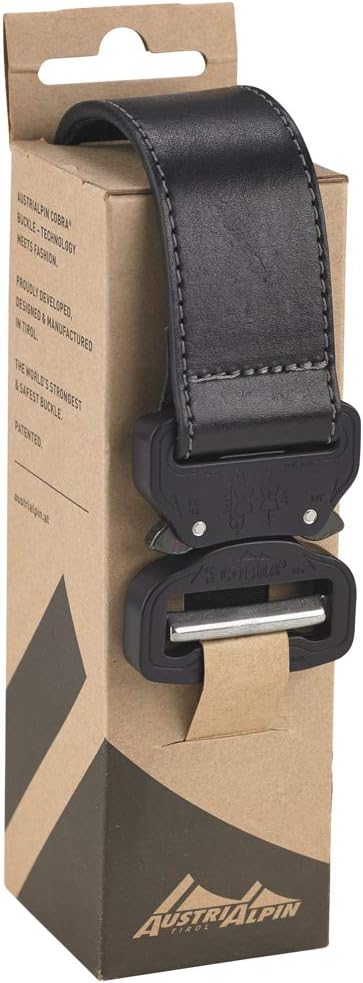 AustriAlpin Cobra 38 Ledergürtel, schwarz, XS