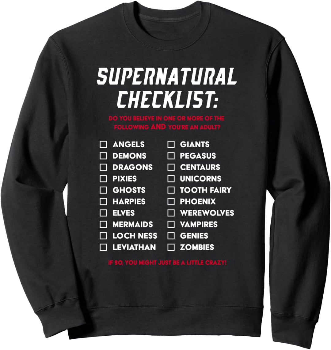Supernatural Checklist Funny Gift Sweatshirt