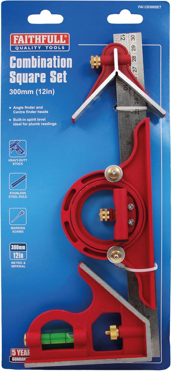 Faithfull - Kombination Square Set 300mm (12 Zoll) - FAICS300SET, Multi 1 Multi, 1 Multi