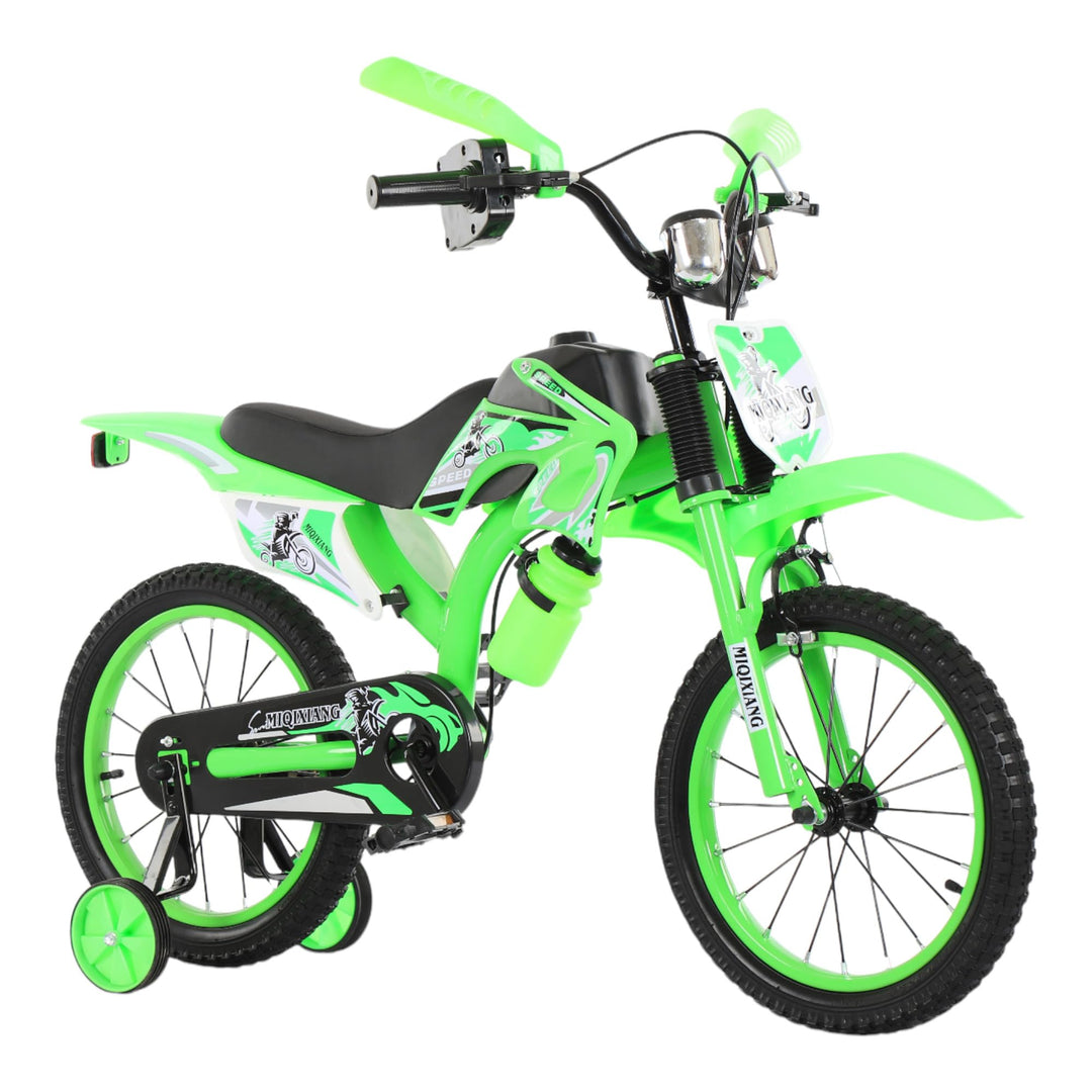 12 Zoll / 16 Zoll Jungen Motorcross Fahrrad mit Stabilisatoren Schwarz Rot Grün Blau Motorrad Räder