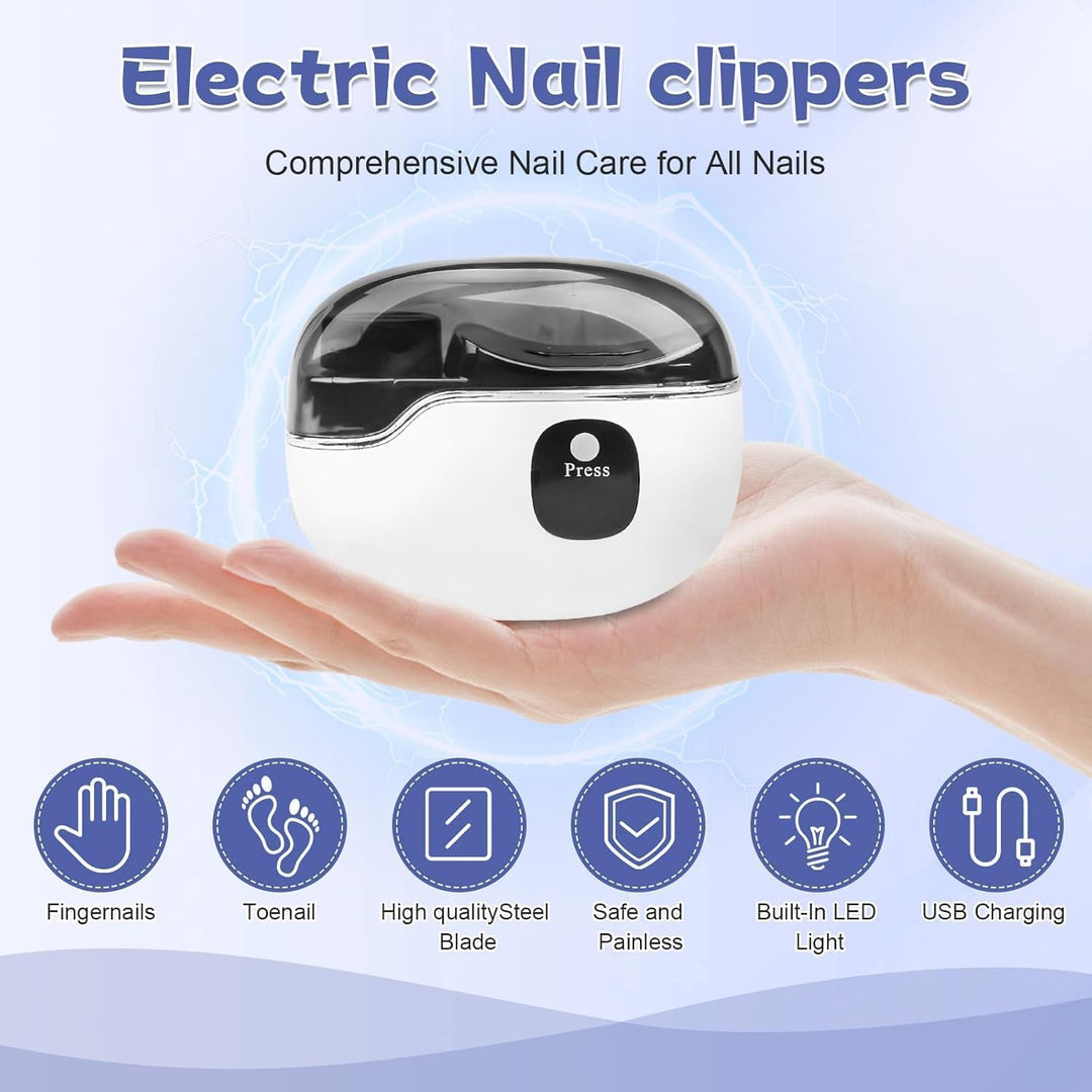 Elektrischer Nagelknipser, 4-in-1 Automatischen Nagelknipser, Electric Nail Clipper für Dicke Nägel