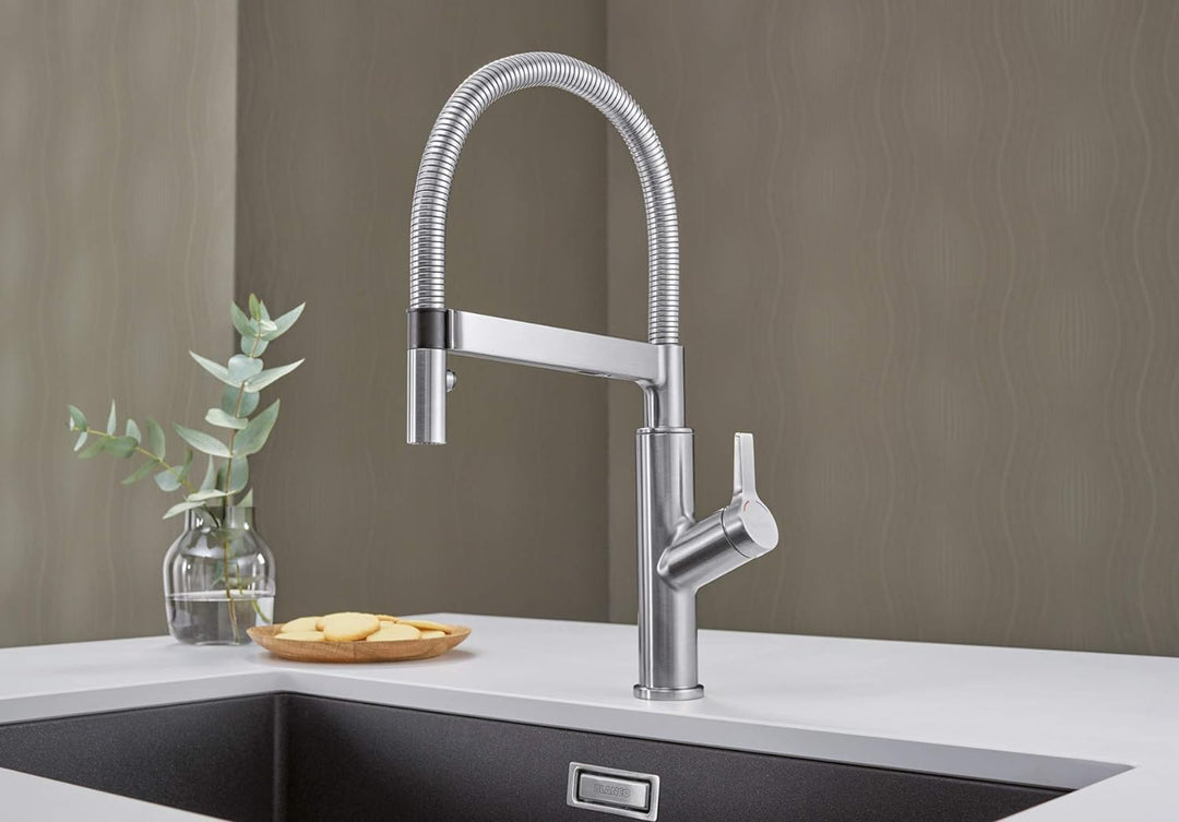 Blanco 522407 SOLENTA-S Senso UltraResist S Küchenarmatur, 230 V, Edelstahl Finish Sensor Hebel rech