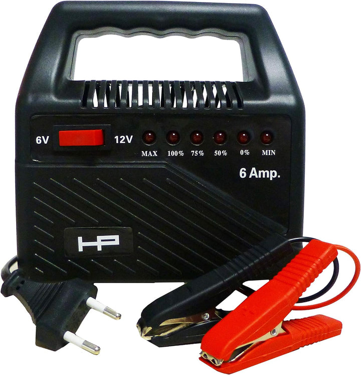 HP-Autozubehör 20502 6 AMP Batterieladegerät, Schwarz