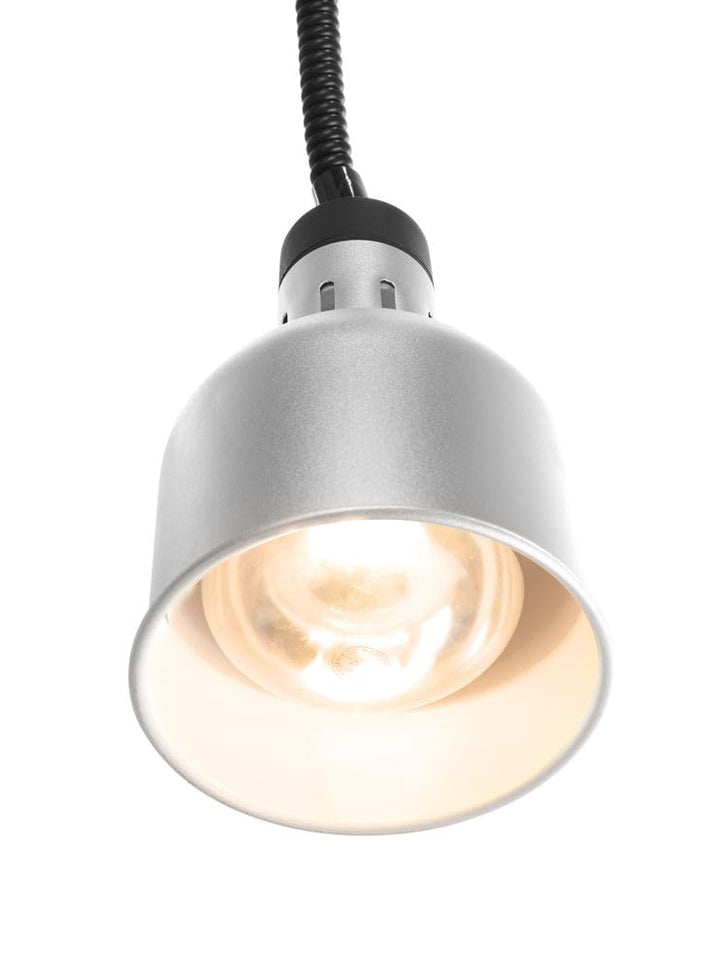 HENDI Wärmelampe, Inkl. Splitterfreie lampe, Höhenverstellbar, Zylinder, Warmhalten von Speisen, Spe