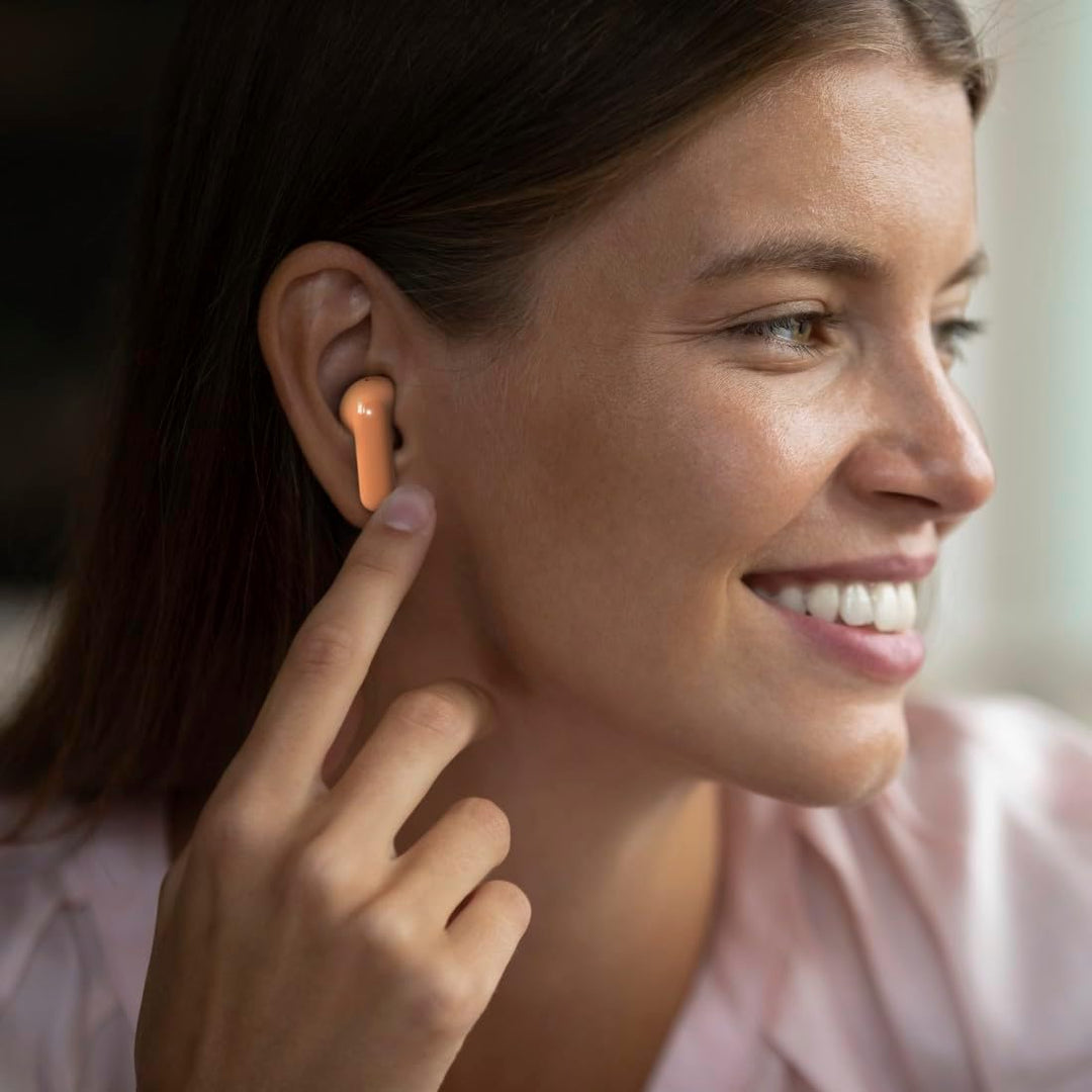 Hama TWS Bluetooth Kopfhörer kabellos Freedom Light II, Mikrofon, 20h | Earbuds orange, Bluetooth 5.
