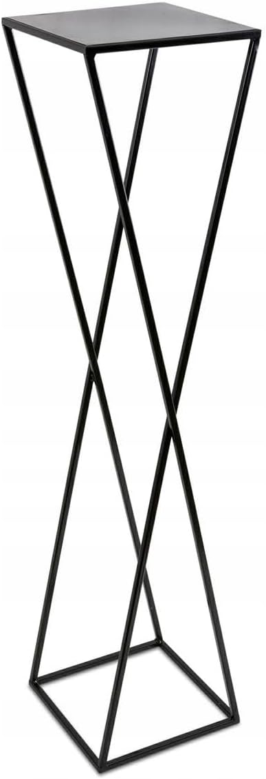 Blumenständer Metall Schwarz 100 cm Hoch - Solider und Robuster Blumenhocker Metall - Pflanzenstände