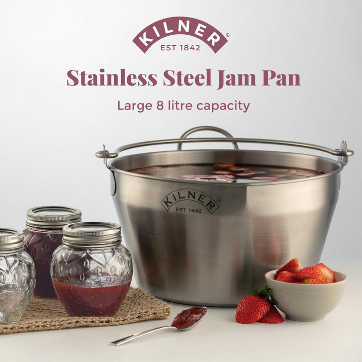 Kilner Edelstahl, 8 Liter Einkochtopf, 30 cm Einkochtopf 8L, Einkochtopf 8L