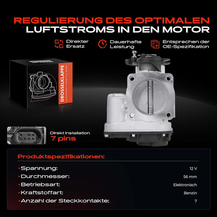 Frankberg Drosselklappe Drosselklappenstutzen mit Dichtung für A4 8D2 A4 Avant 8D5 A6 4B2, C5 A6 Ava