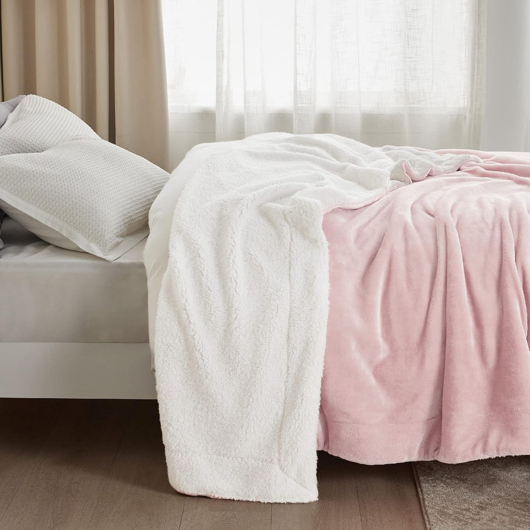 BEDSURE Kuscheldecke - Warm Sherpa Wolldecke & Sofadecke, Flauschig Sofaüberwurf Decke, Dicke Couchd