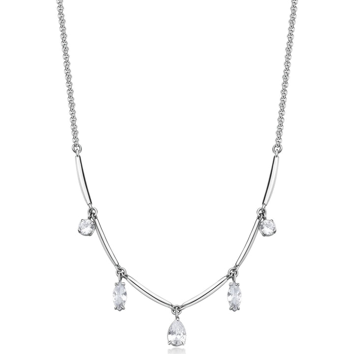 Brosway Affinity BFF180 316L steel women's necklace with pendant zircons
