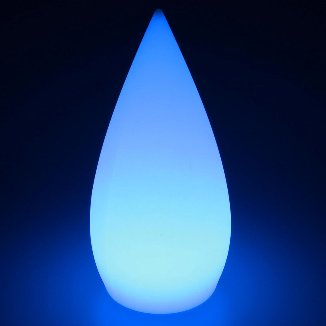 Deko Lampe Kegel Garten Leuchte 15 x 37 cm rund Batterie Akku kabellos Farbwechsel bunt RGB Licht di