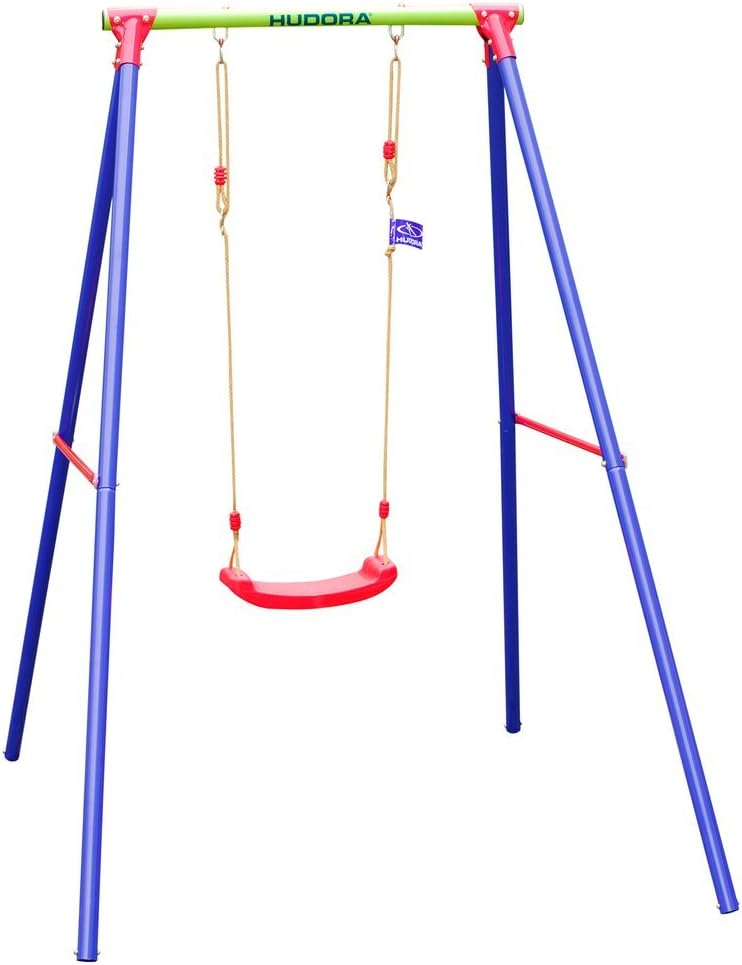 HUDORA Schaukelgestell Single - Schaukel Outdoor für Garten - Kinderschaukel - Schaukelsitz aus Kuns