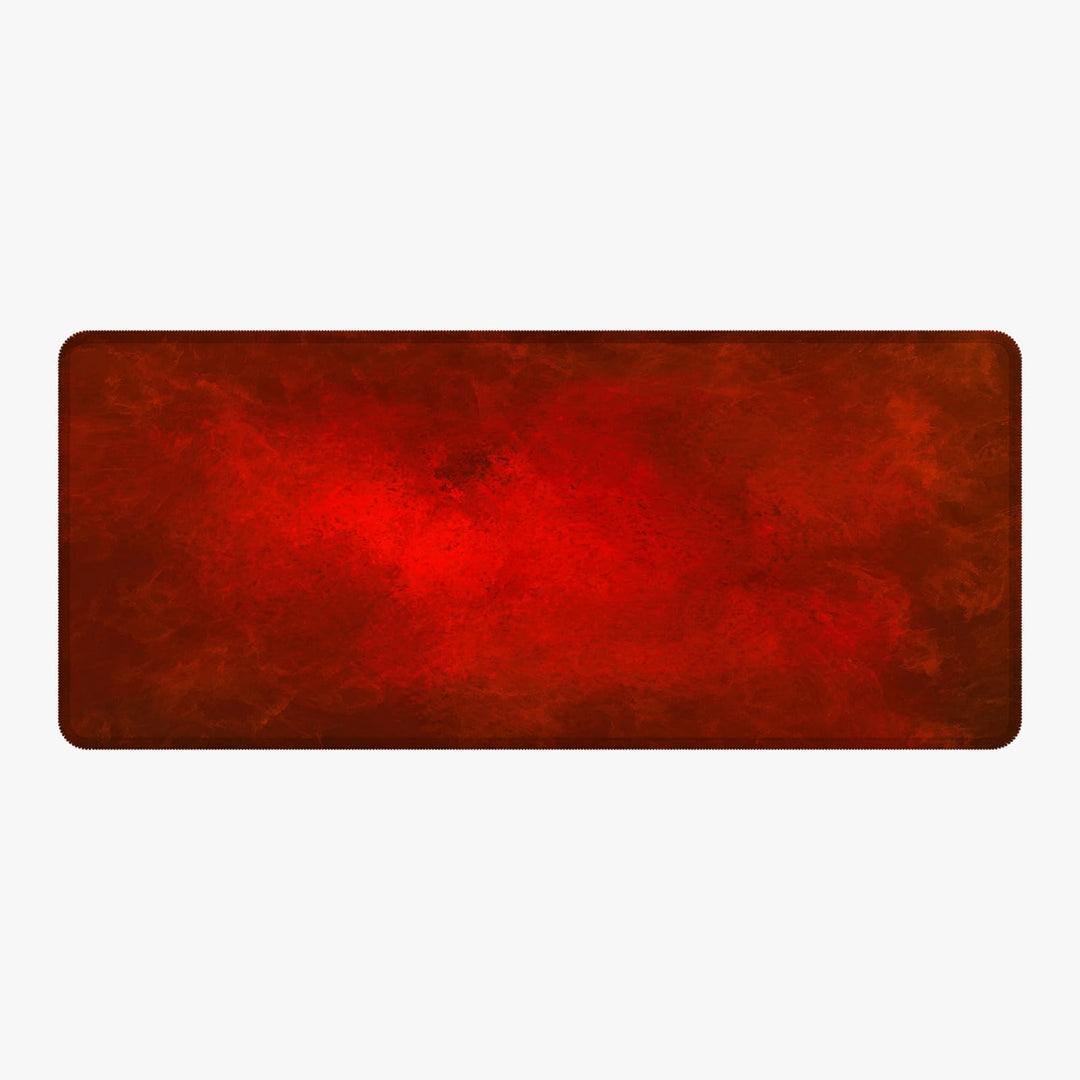 Silent Monsters Mauspad XXL 900 x 400 mm grosses Mousepad rot - Vernähter Rand, rutschfest & leise,
