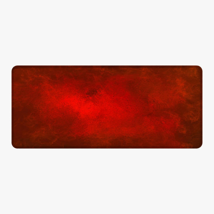 Silent Monsters Mauspad XXL 900 x 400 mm grosses Mousepad rot - Vernähter Rand, rutschfest & leise,