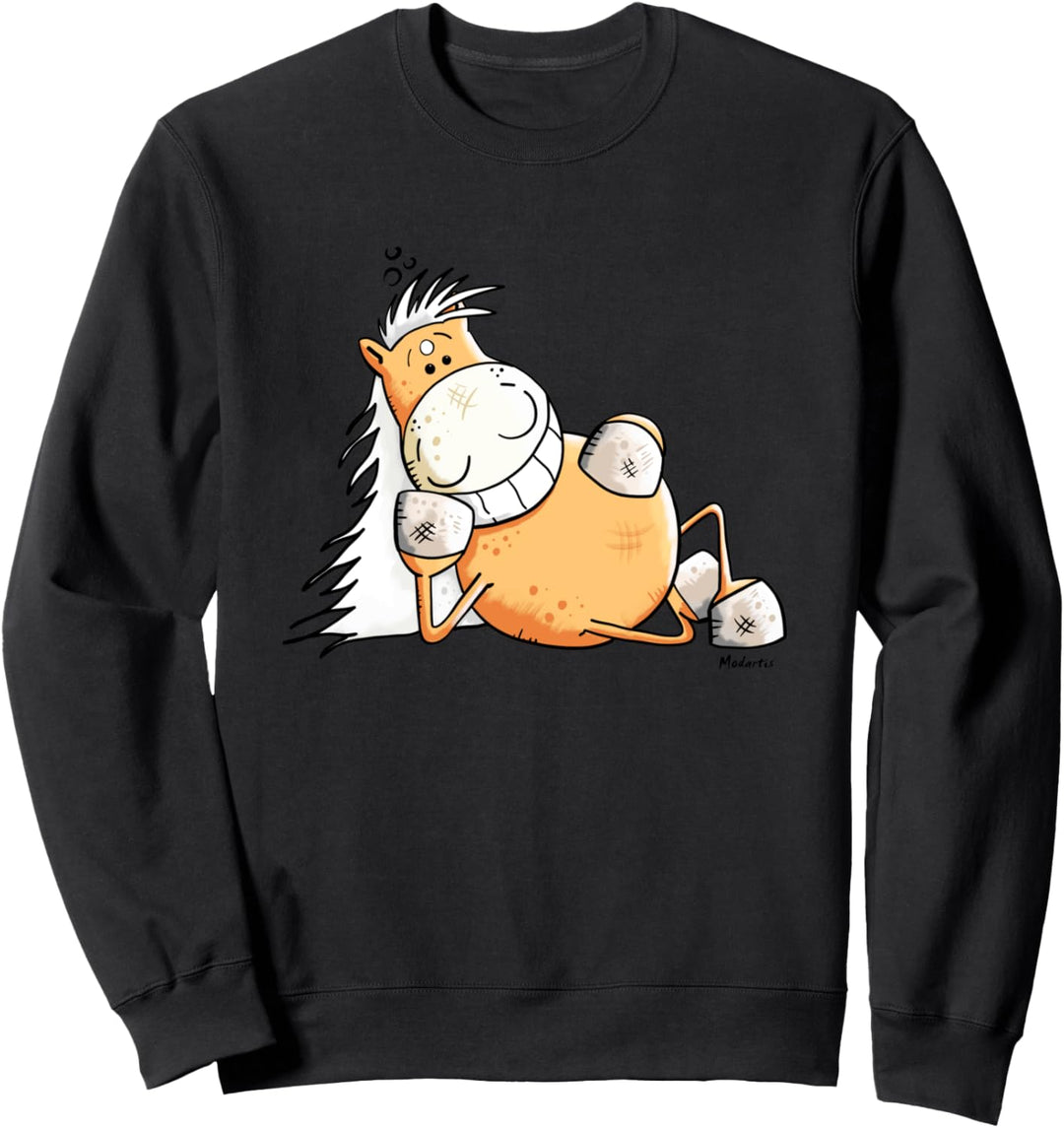 Cooles Comic Pferd I Haflinger Pferde Reiter Fun Sweatshirt