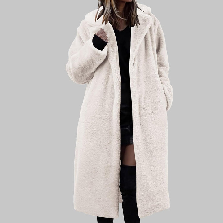 Duohropke Fellmantel Damen Mit Kapuze Lange Warm Winterjacke Faux Fur Mantel Kunstfell Frauen Elegan