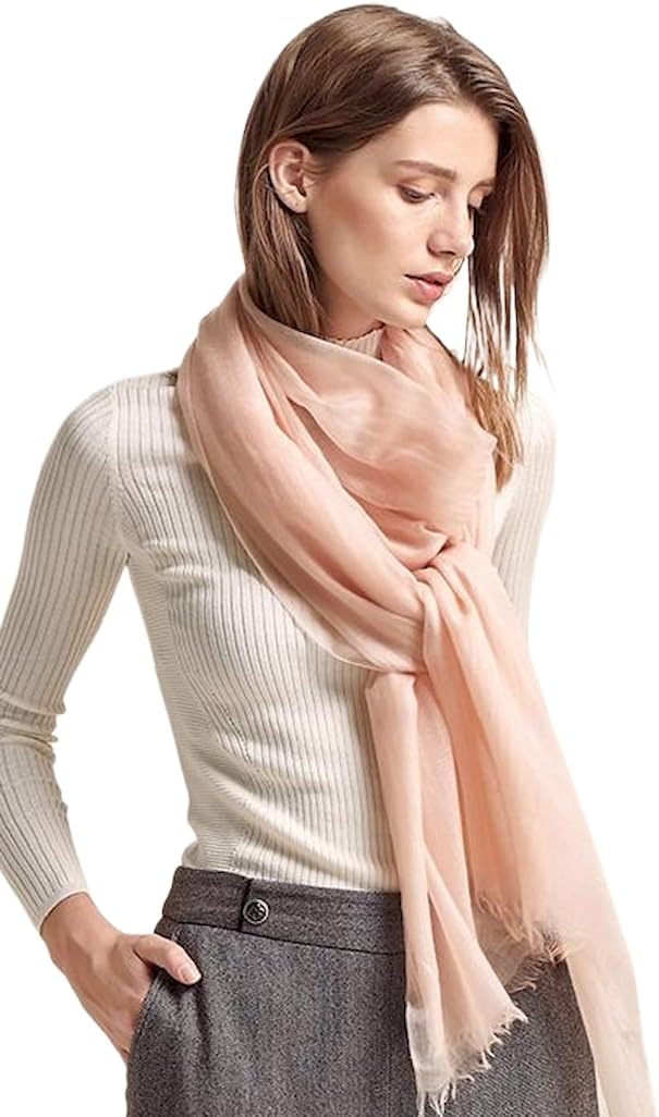 Damen 100% Kaschmir feder-leicht Ring Pashmina Schal Abendkleid Stola aus hauch-dünn 200 garn Cashme