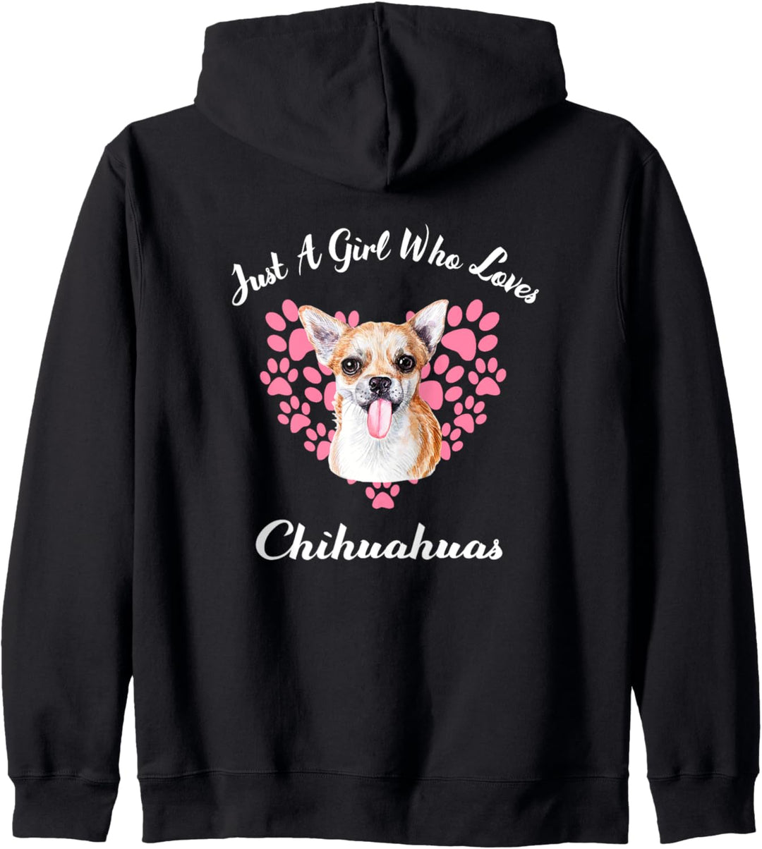 Just A Girl Who Loves Chihuahuas Hunde Süsser Welpe Kapuzenjacke