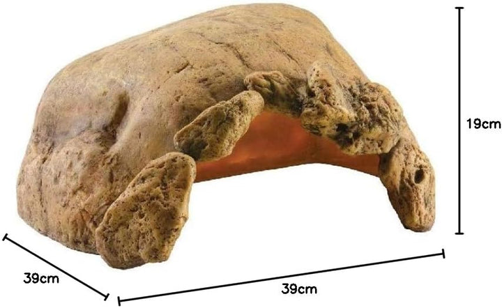 Exo Terra Tortoise Cave, natürliches Versteck für Landschildkröten, Höhle für Schildkröten