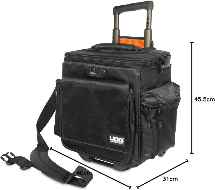 UDG Ultimate SlingBag Trolley DeLuxe Schwarz, Orange im Inneren MK2 (Ohne CD Wallet) U9981BLOR Schwa