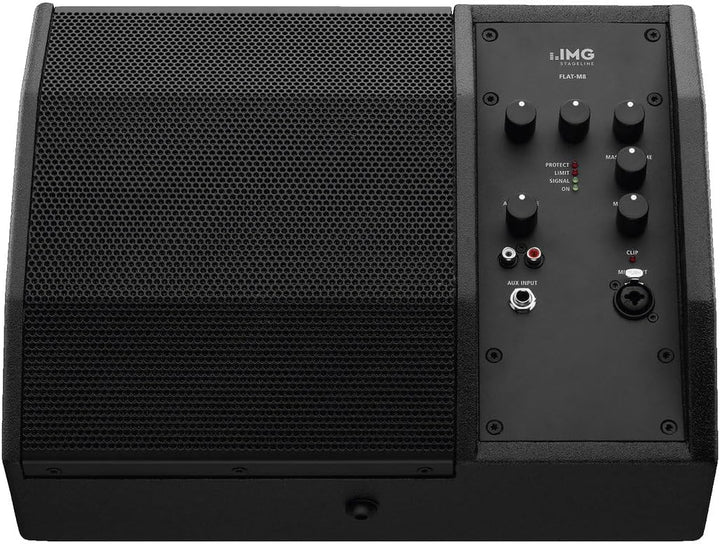 IMG STAGELINE Flat-M8 Aktive PA-Bühnenmonitorbox, 300W, schwarz