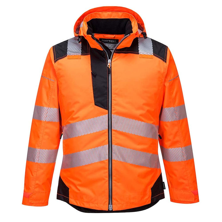 Portwest T400OBR4XL Vision Regen- und Warnschutzjacke, Grösse 4XL, Orange/Schwarz 4XL Orange / Schwa