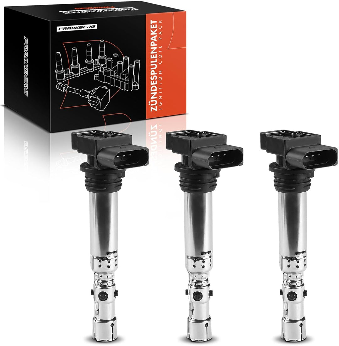Frankberg 3x Zündspule Kompatibel mit Ibiza III 6L1 2007-2008 Fabia I 6Y2 2001-2007 Fabia I 6Y3 2002