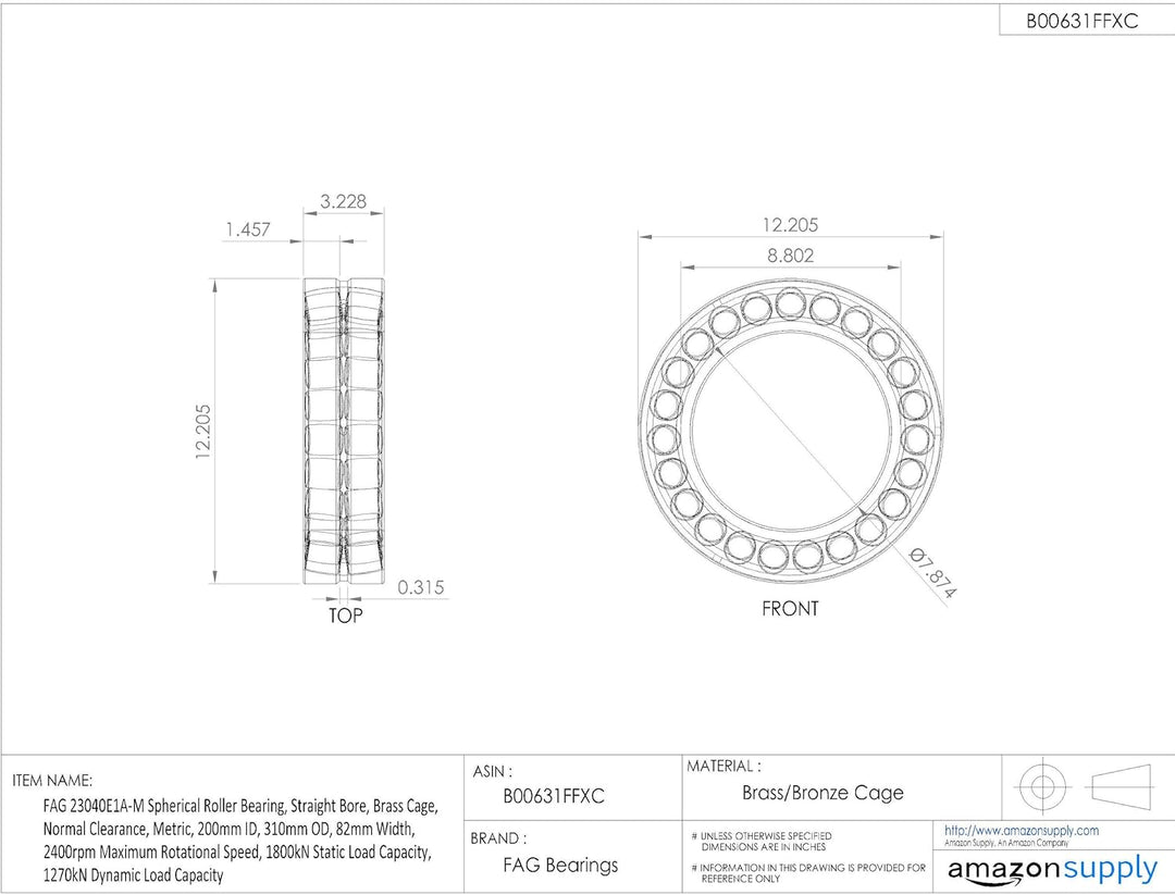 FAG Pendelrollenlager 23040-E1A-M